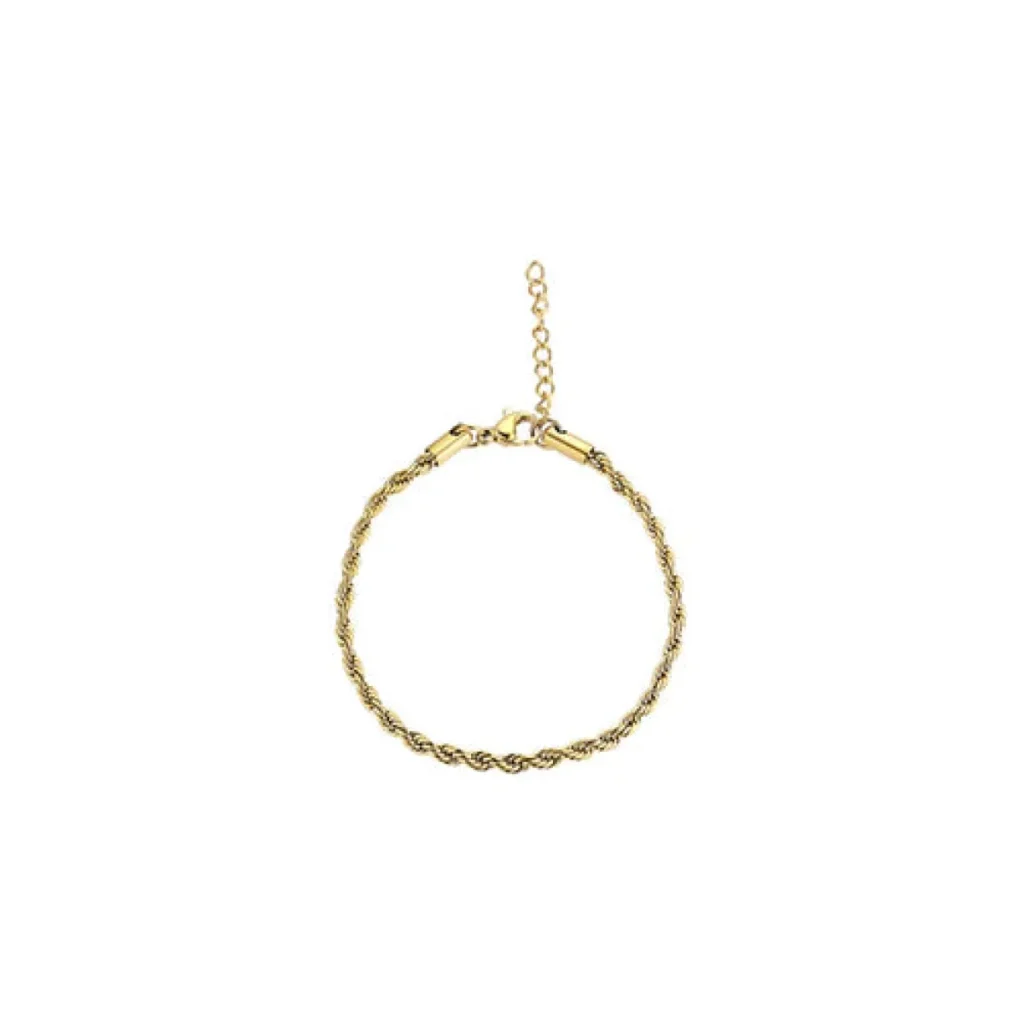 ROPE ARMBÅND FORGYLDT 16,5 - 20 CM