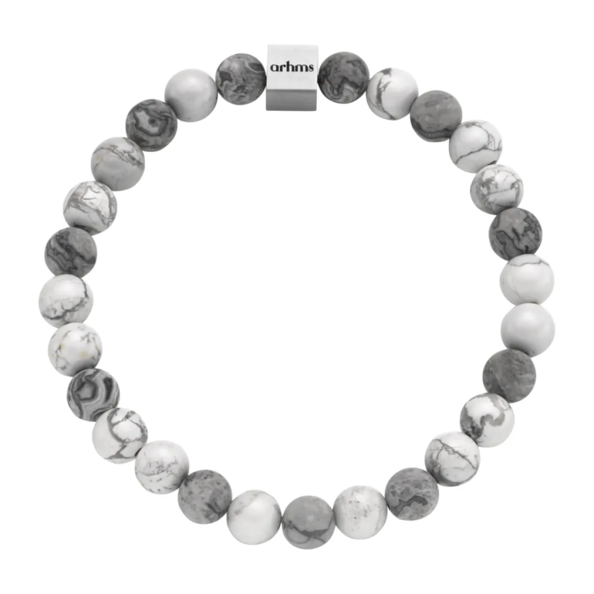 ARHMS PIREO STEN ARMBÅND HVID/GRÅ