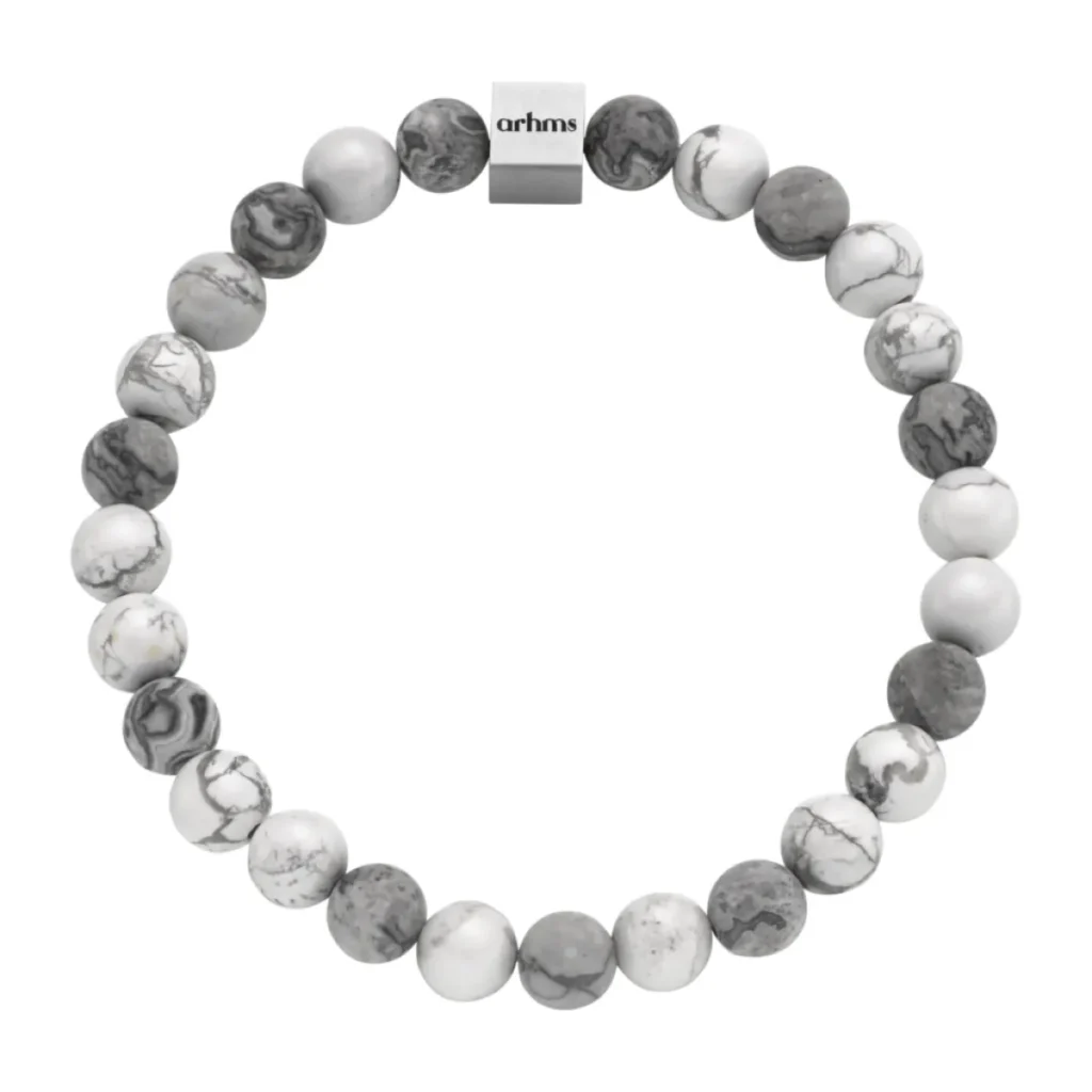 ARHMS PIREO STEN ARMBÅND HVID/GRÅ