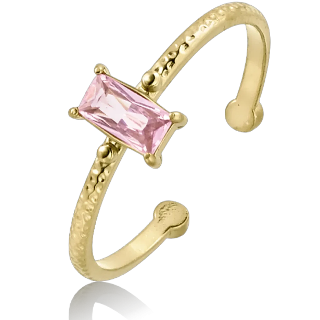 ARHMS ADRANO STÅL RING FORG.PINK øreringe fra Smykkekæden.dk