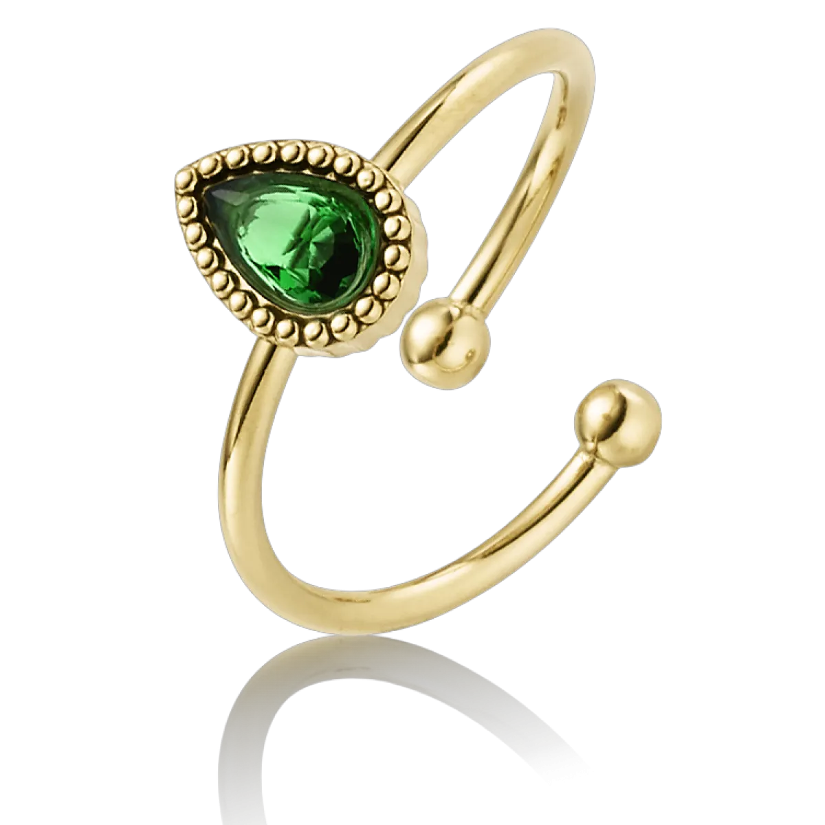 ARHMS MOENA STÅL RING GRØN
