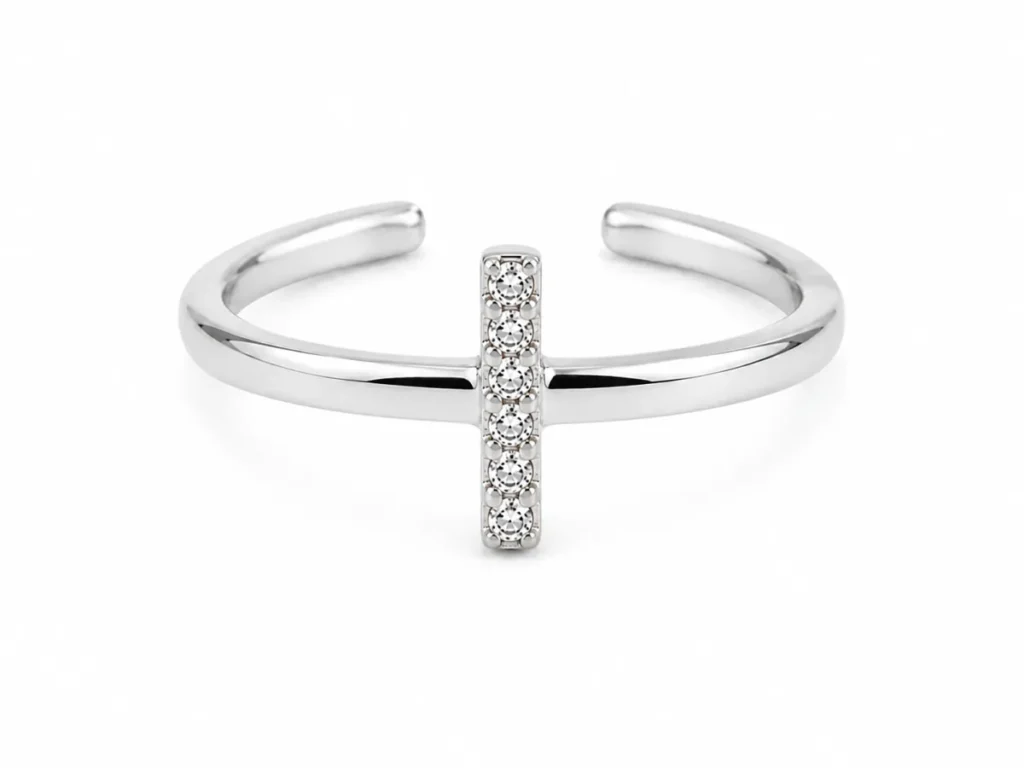 BOGSTAV RING SØLV I