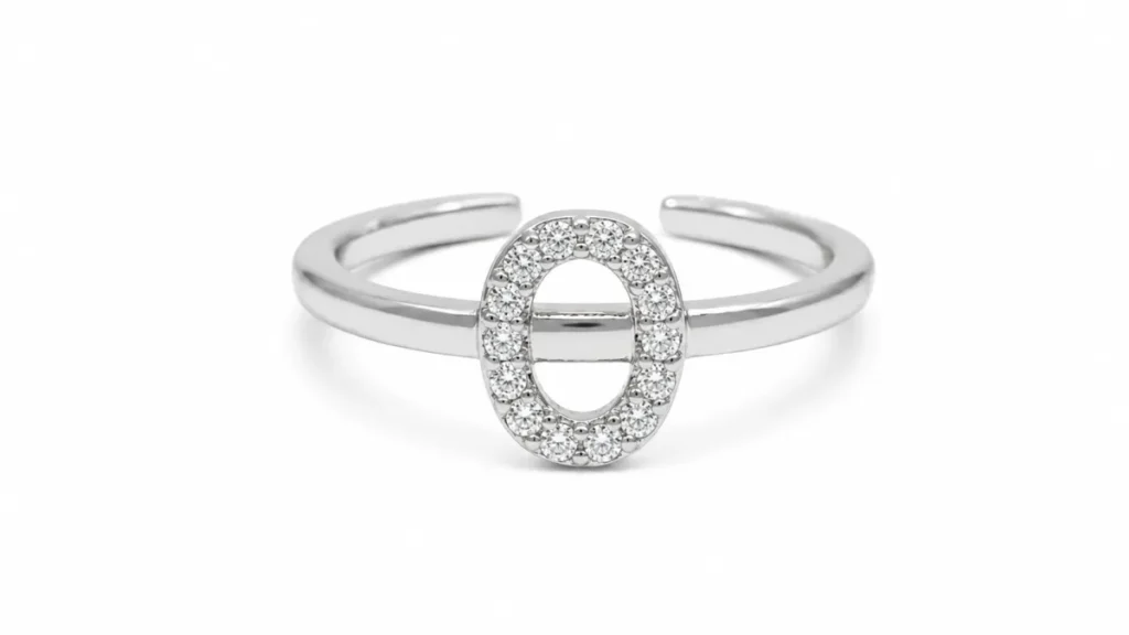 BOGSTAV RING SØLV O