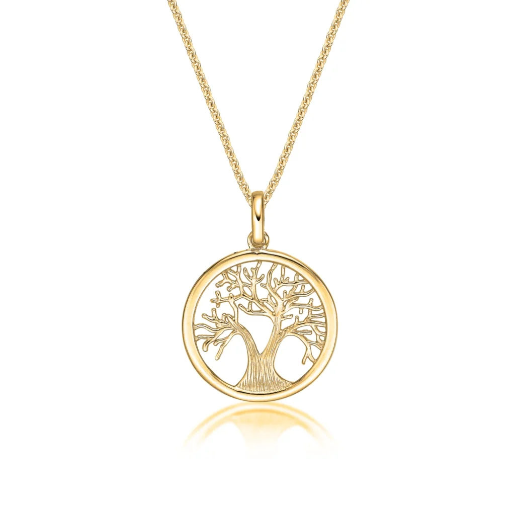 SØLV/FG HALSKÆDE TREE OF LIFE sølvsmykke fra Smykkekæden.dk