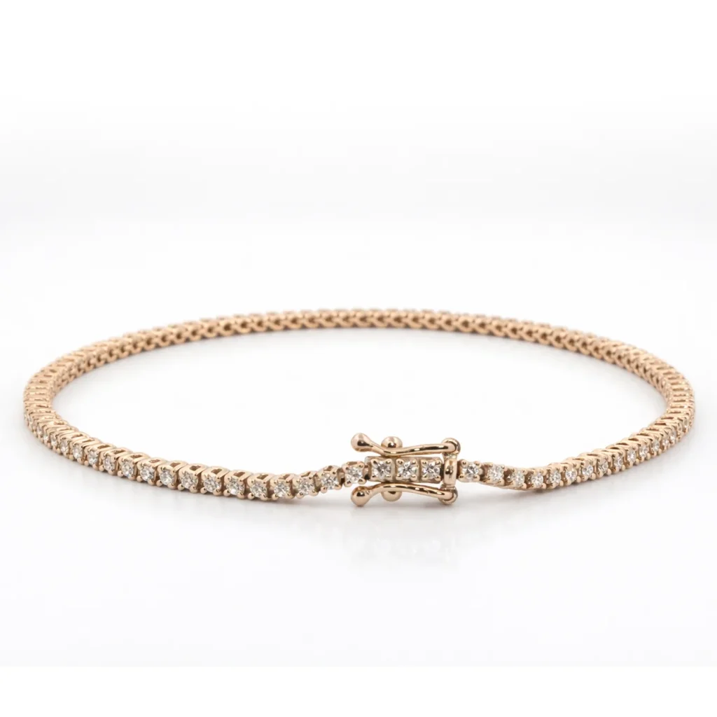 14kt Tennis Armbånd 0,84CT TW.si guldsmykke halskæde fra Smykkekæden.dk