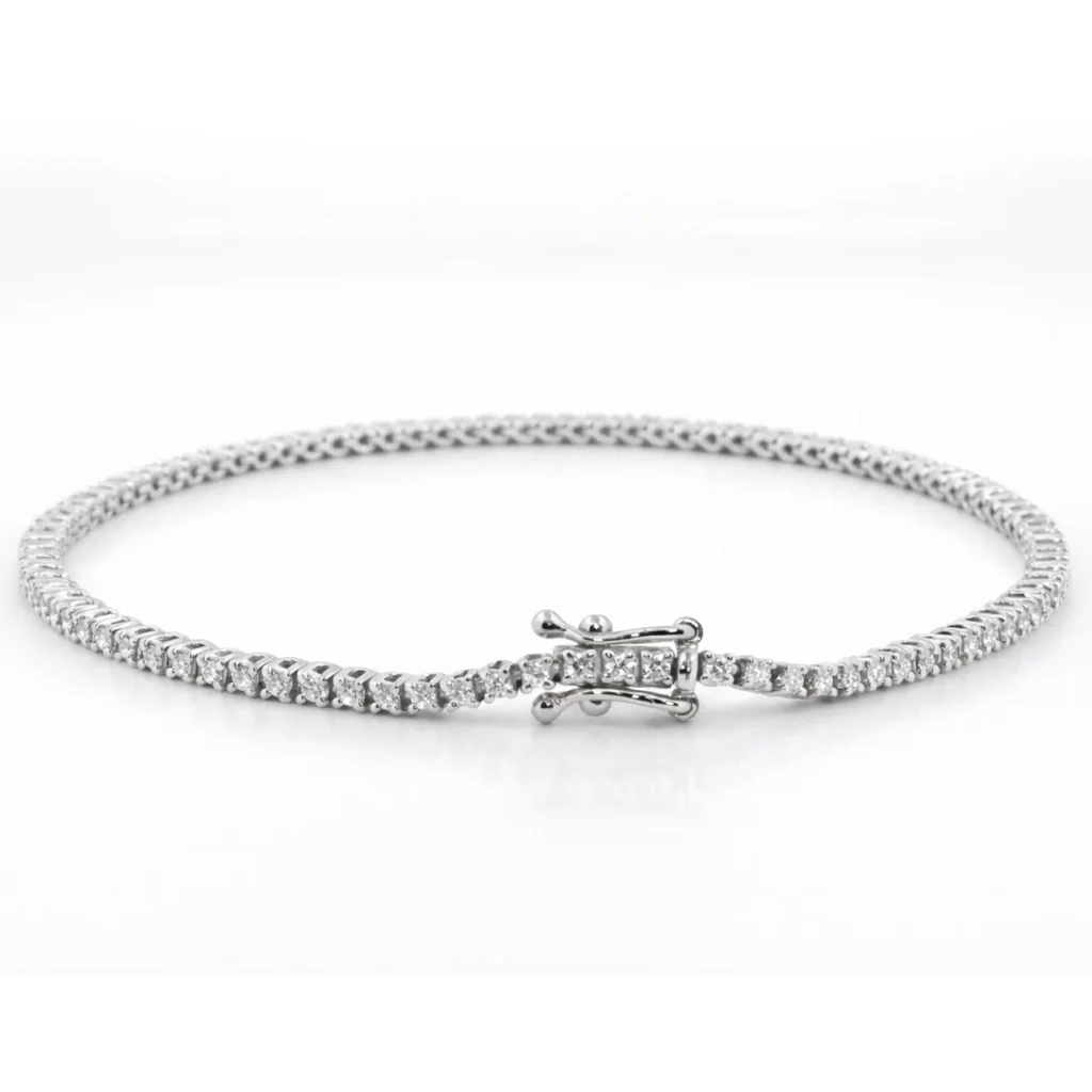 14kt HVG Tennis Armbånd 0,84CT TW.si guldsmykke halskæde fra Smykkekæden.dk