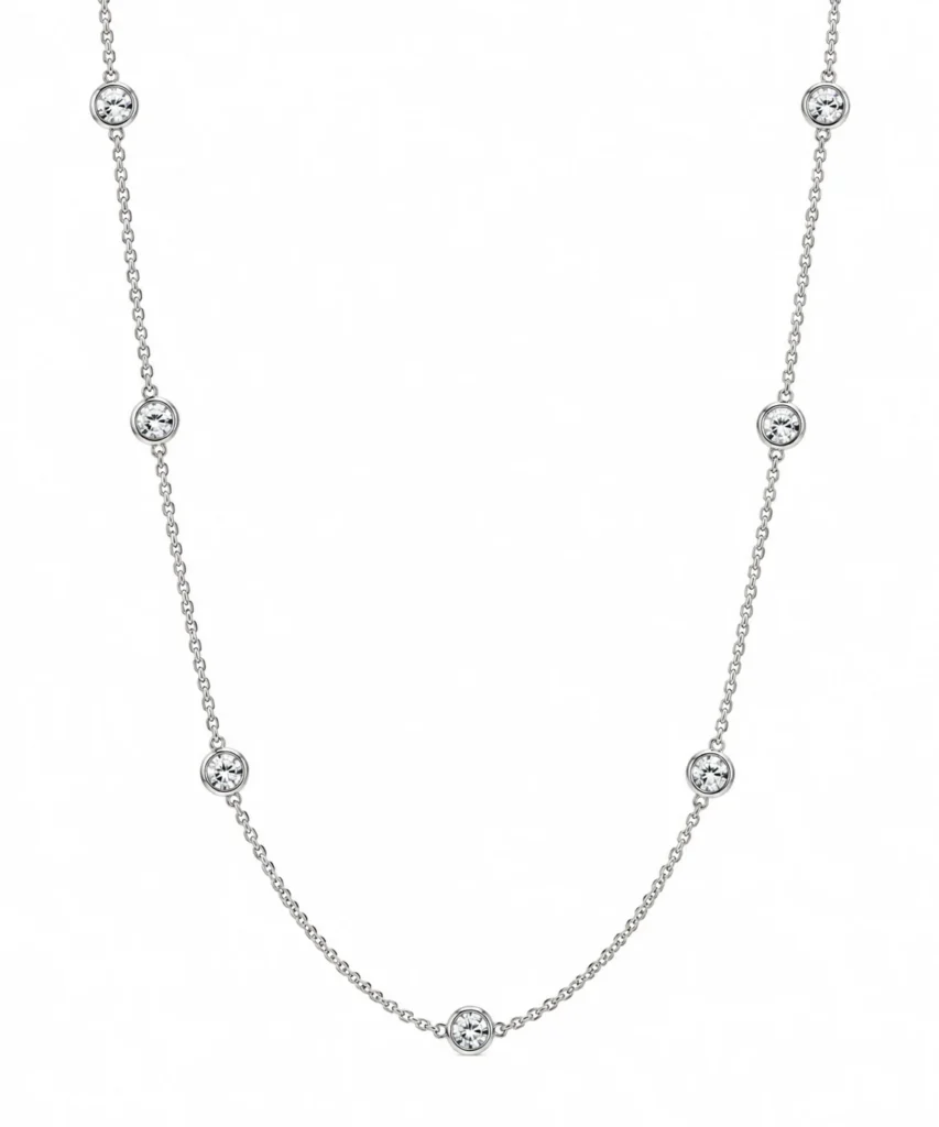 SØLV COLLIER M.ZIR 42+3CM sølvsmykke halskæde fra Smykkekæden.dk