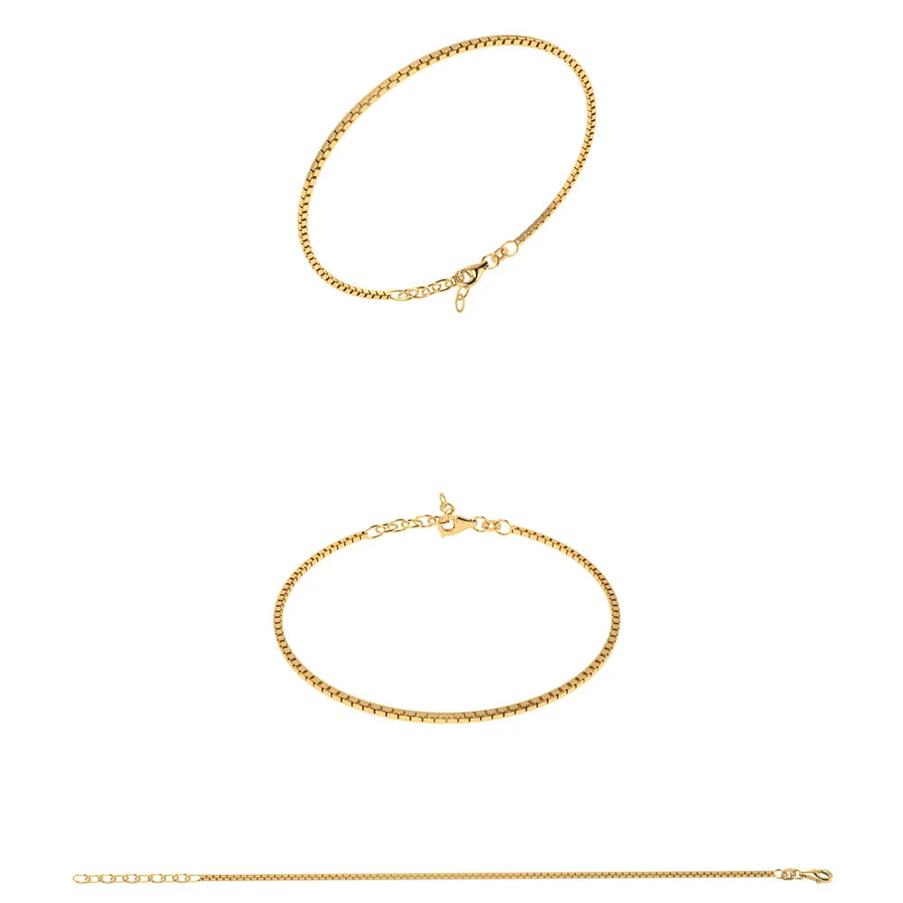 8KT. ARMBÅND VENEZIA 17/20CM guldsmykke halskæde fra Smykkekæden.dk