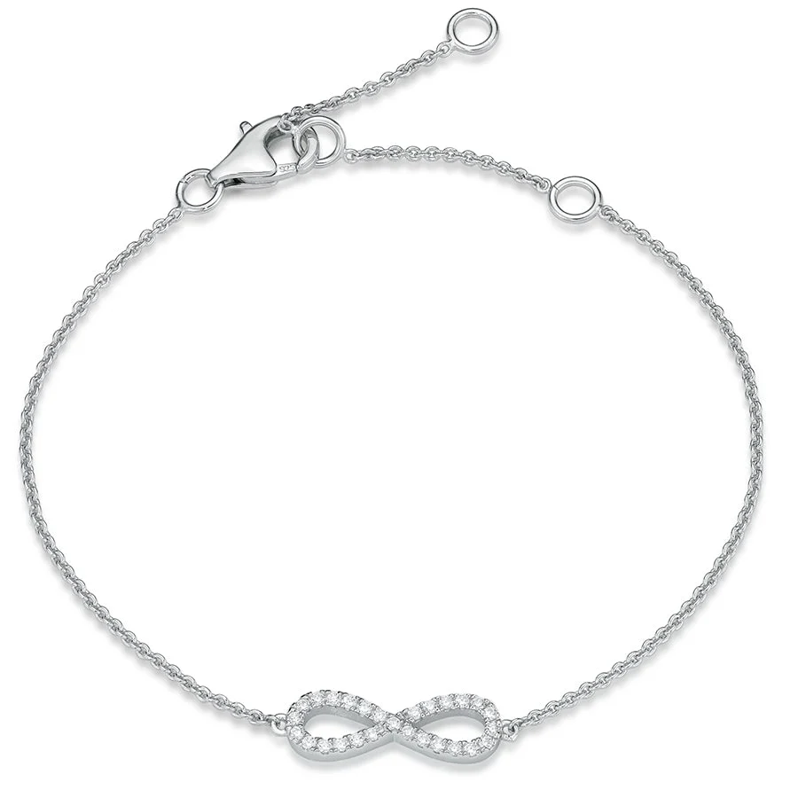 SØLV ARMBÅND INFINITY M.ZIR sølvsmykke halskæde fra Smykkekæden.dk