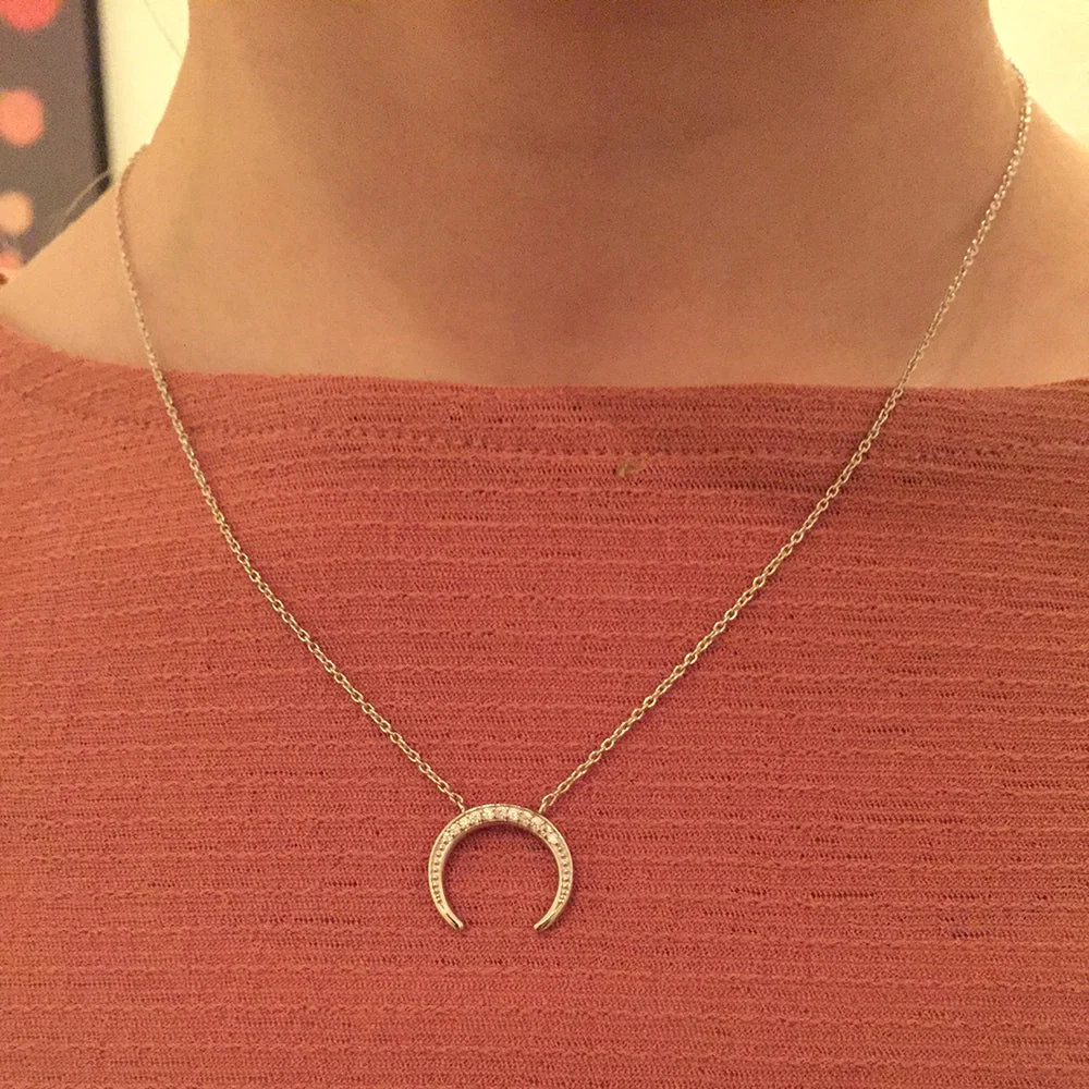 SØLV COLLIER M. ZIRKONIA sølvsmykke halskæde fra Smykkekæden.dk