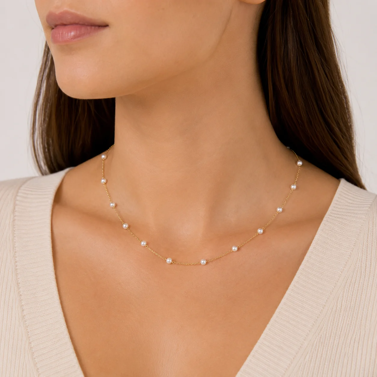 8KT.COLLIER FWP 40+2CM guldsmykke halskæde fra Smykkekæden.dk
